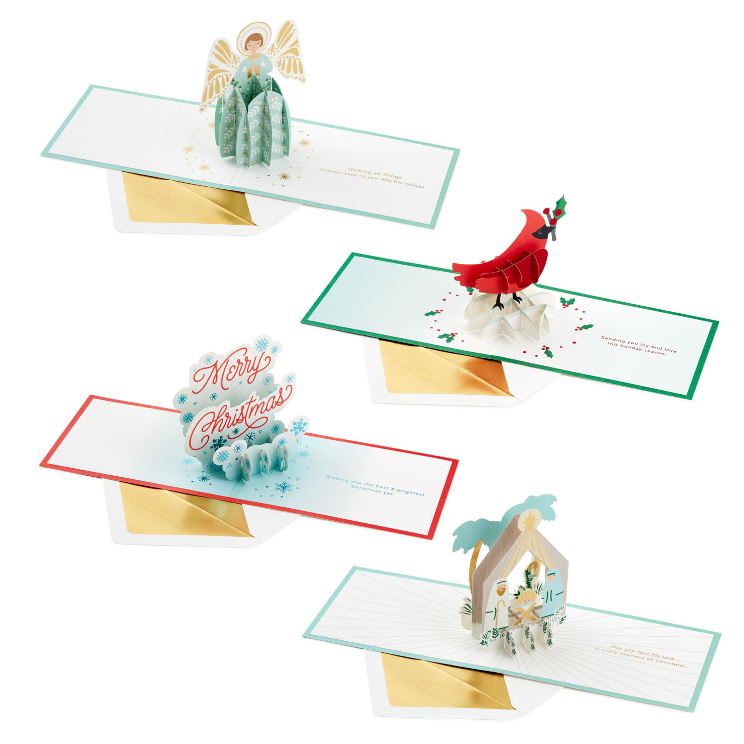Signature Beauty Pop-Up Christmas Card Assortment Open cards with envelope image number 2