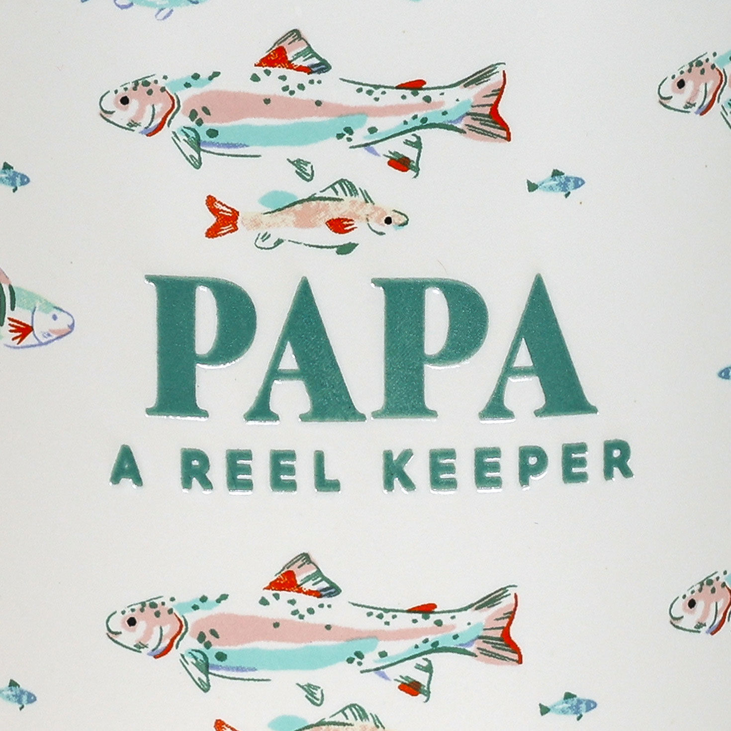 Papa A Reel Keeper Funny Mug upclose view image number 4