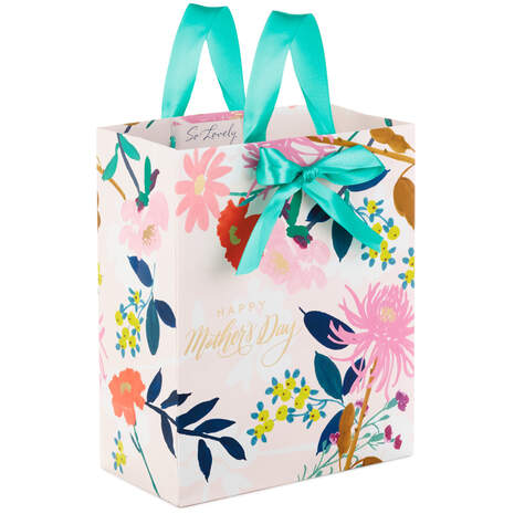 Happy Mother's Day With Butterflies Medium Gift Bag, 9.6", , large