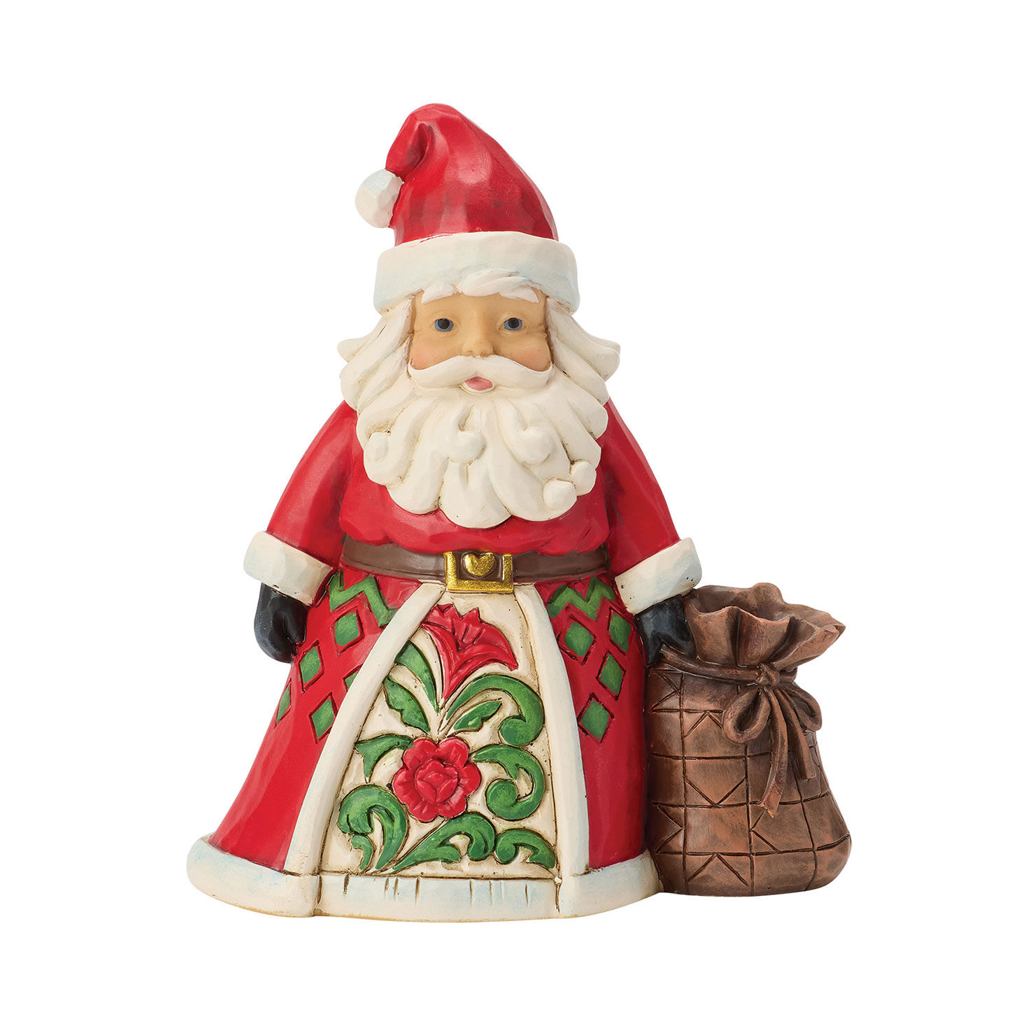 Jim Shore Santa With Toy Bag Miniature Figurine, 3.5"