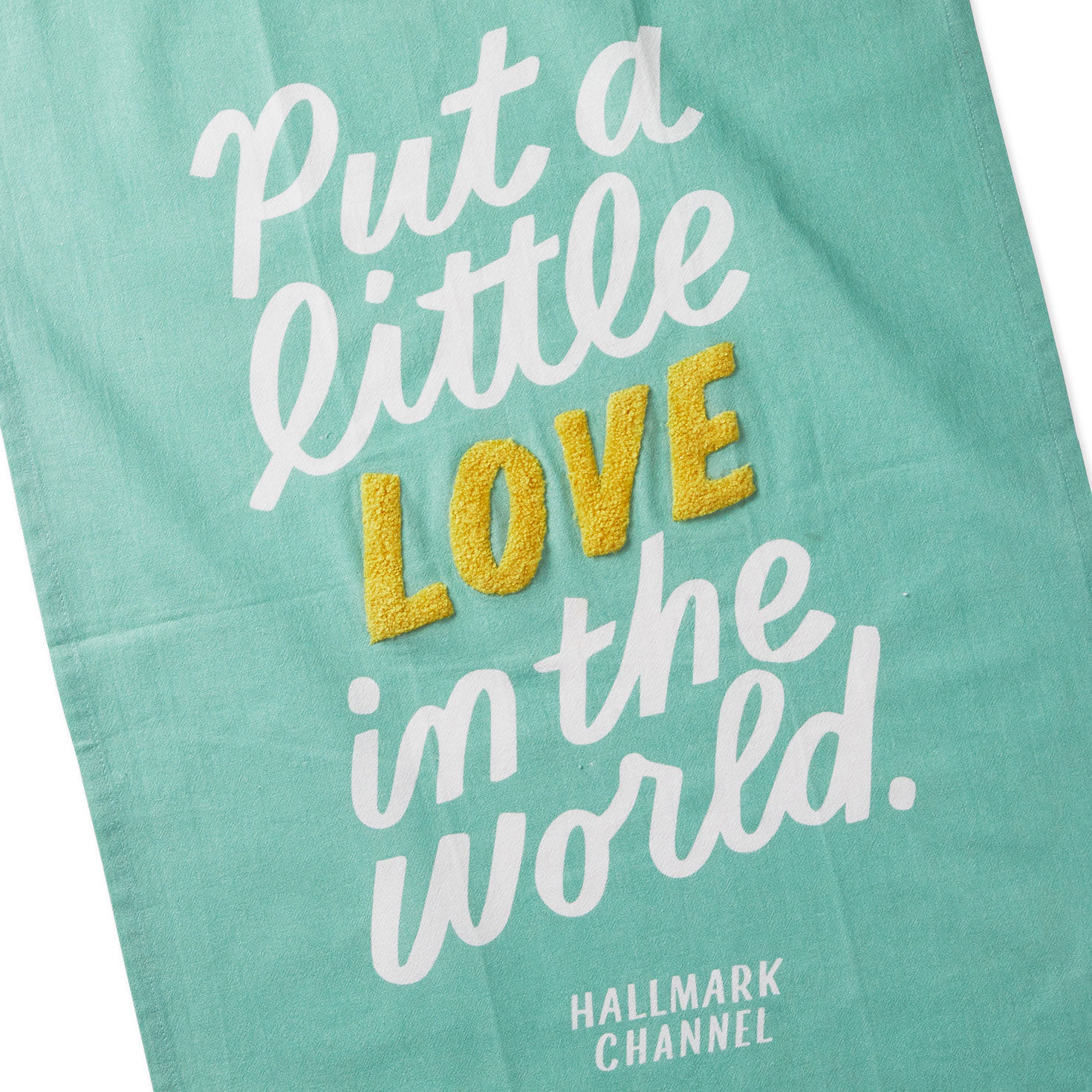 Hallmark Channel Love in the World Tea Towel Kitchen Linens Hallmark