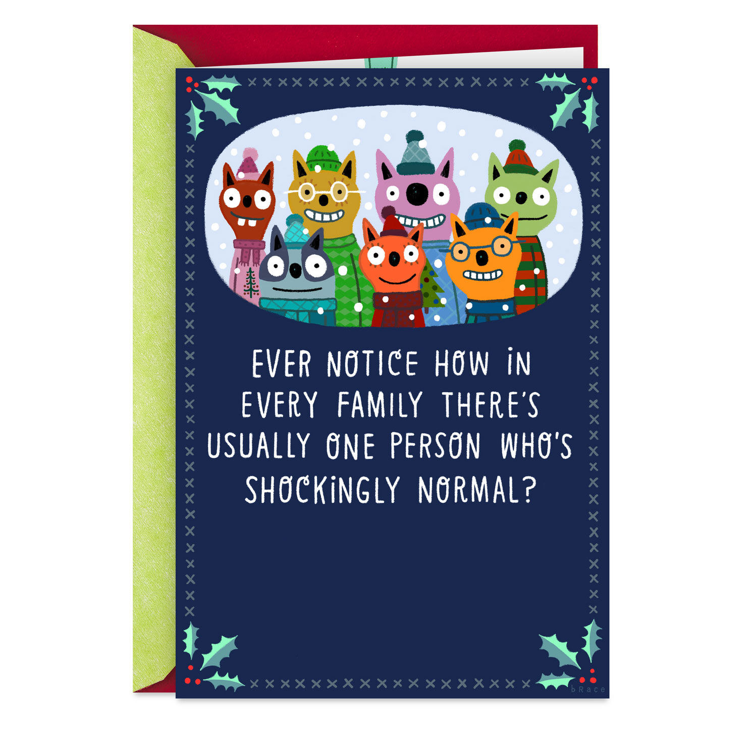 Shockingly Normal Funny Christmas Card