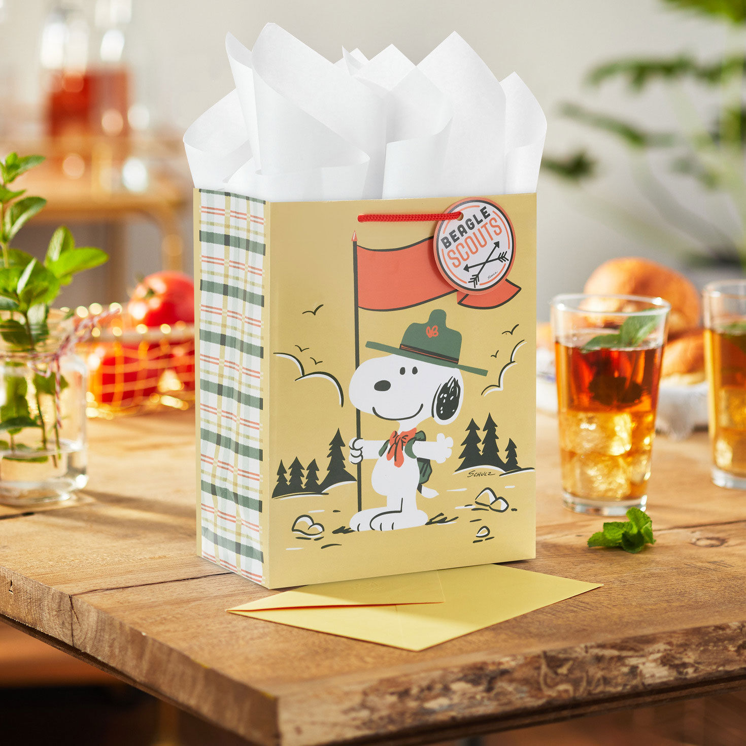 9.6" Peanuts® Beagle Scouts Snoopy Medium Gift Bag for only USD 3.49 | Hallmark