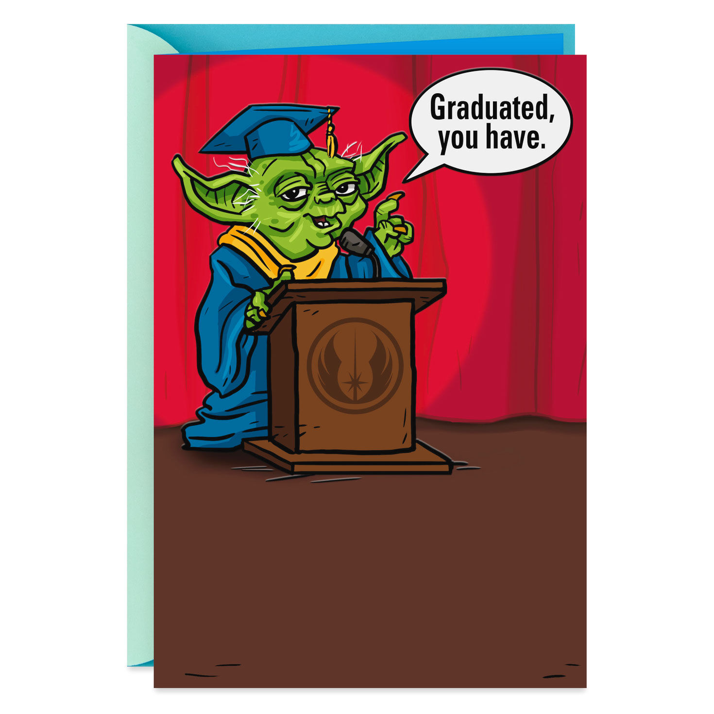 Star Wars Yoda In Cap And Gown Graduation Card For Son Greeting Cards Hallmark
