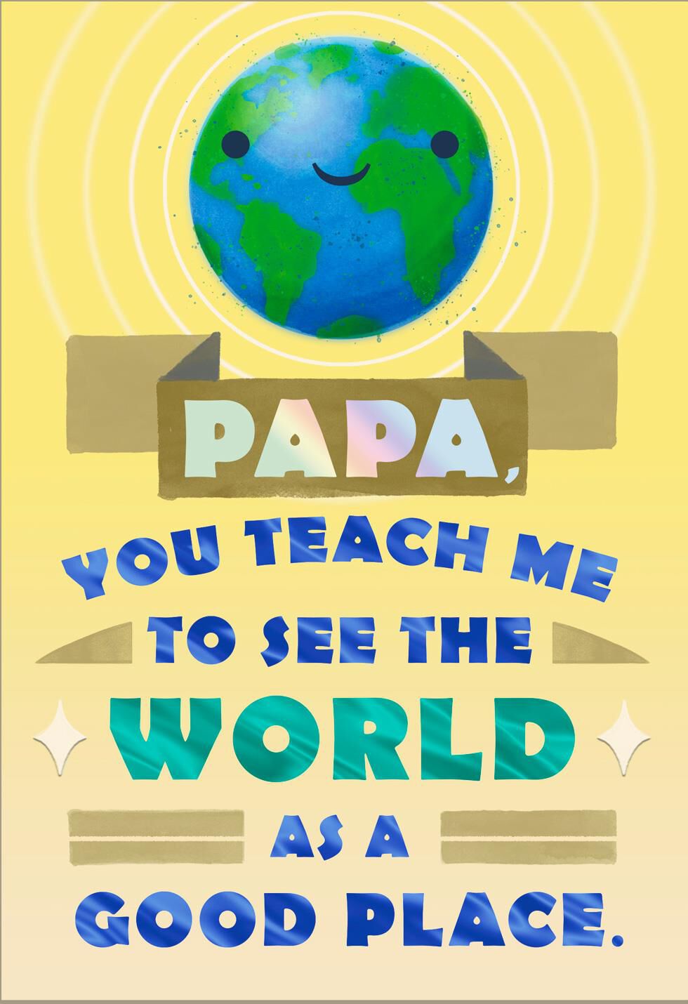The World Is a Good Place Father's Day Card for Grandfather