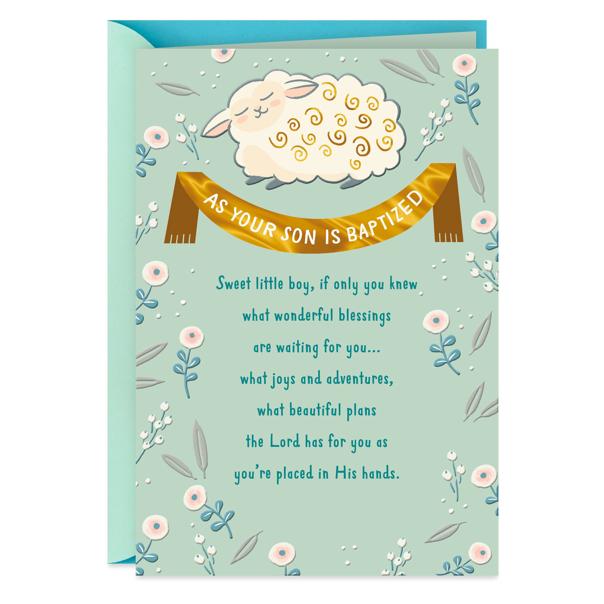 CHRISTENING  CARD MAY GOD BLESS YOUR BABY'S CHRISTENING DAY