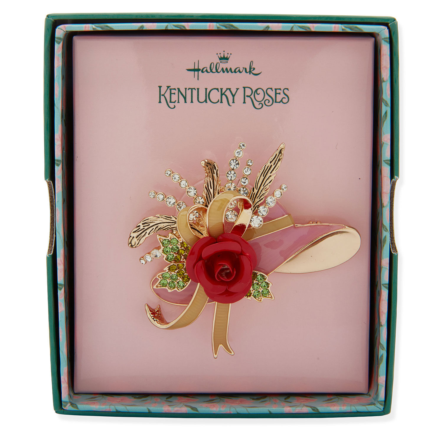 Pink Floppy Hat With Rose Pin open package image number 2