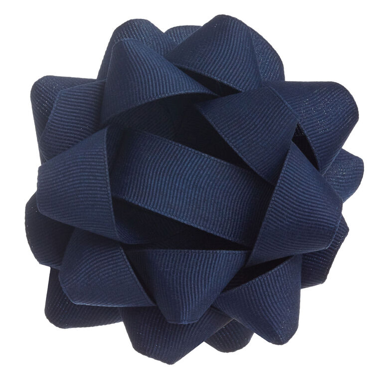 4.6" Navy Blue Grosgrain Ribbon Bow