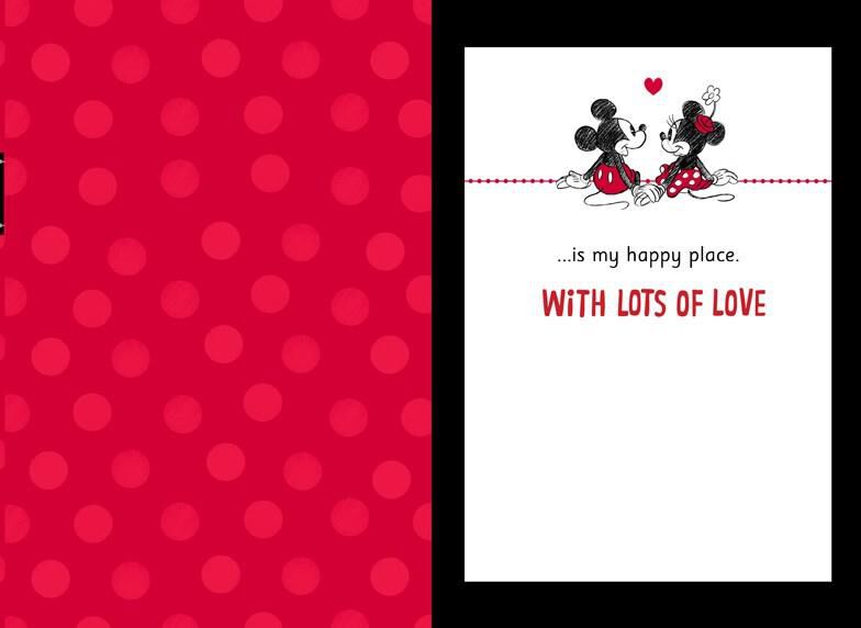 Mickey and Minnie My Wife, My Happy Place Valentine’s Day Card