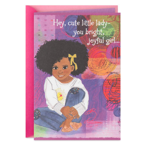 You Light Up the World Birthday Card for Girl