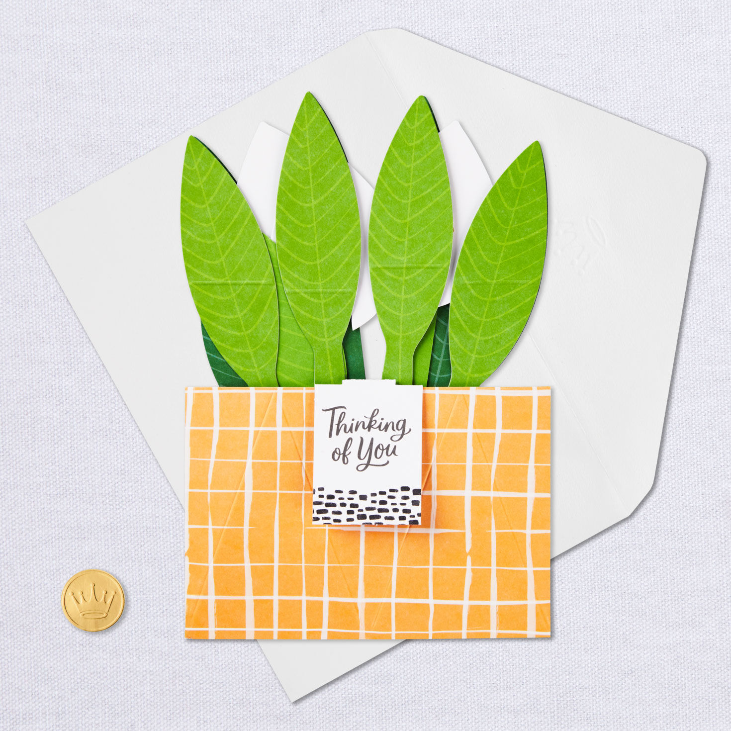 Peace Lily Love You 3D Pop-Up Thinking of You Card, , large image number 5