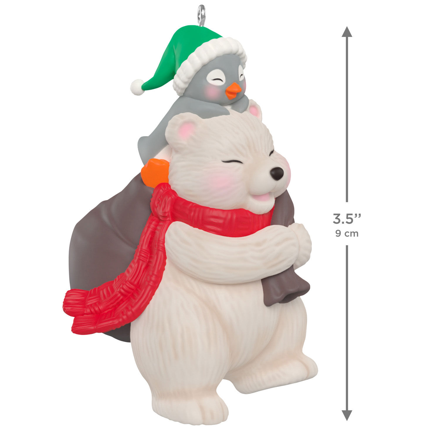 Polar Bear Penguin Keepsake Ornament measurement image number 3