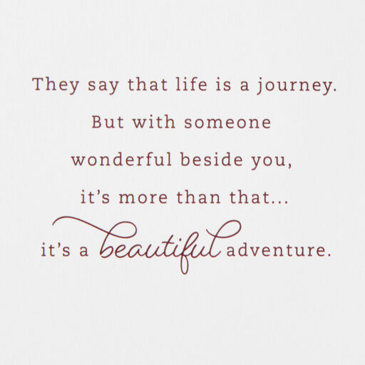 A Beautiful Adventure Wedding Card With Photo Frame Magnet, 