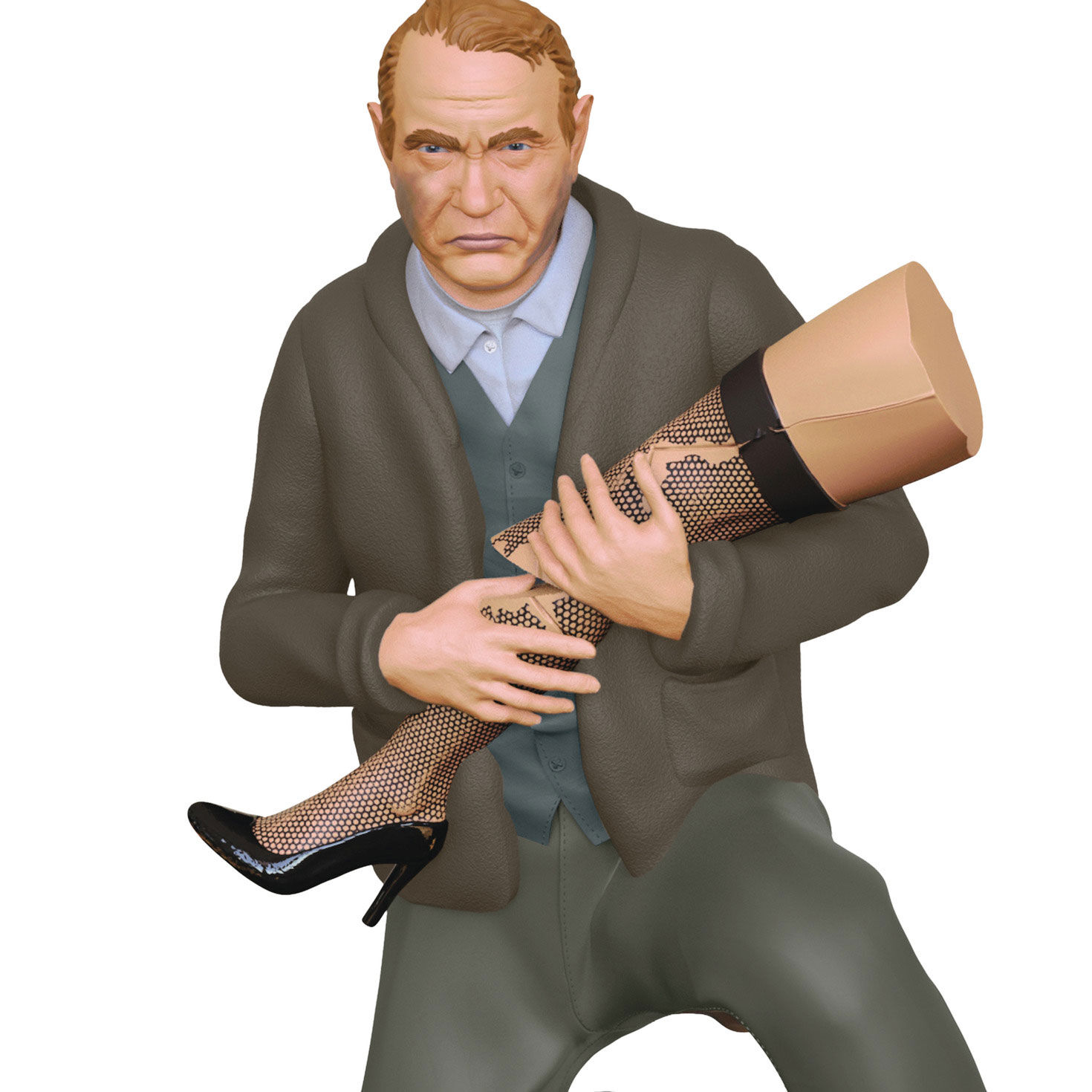 Man With Broken Leg Lamp Keepsake Ornament closeup view image number 5