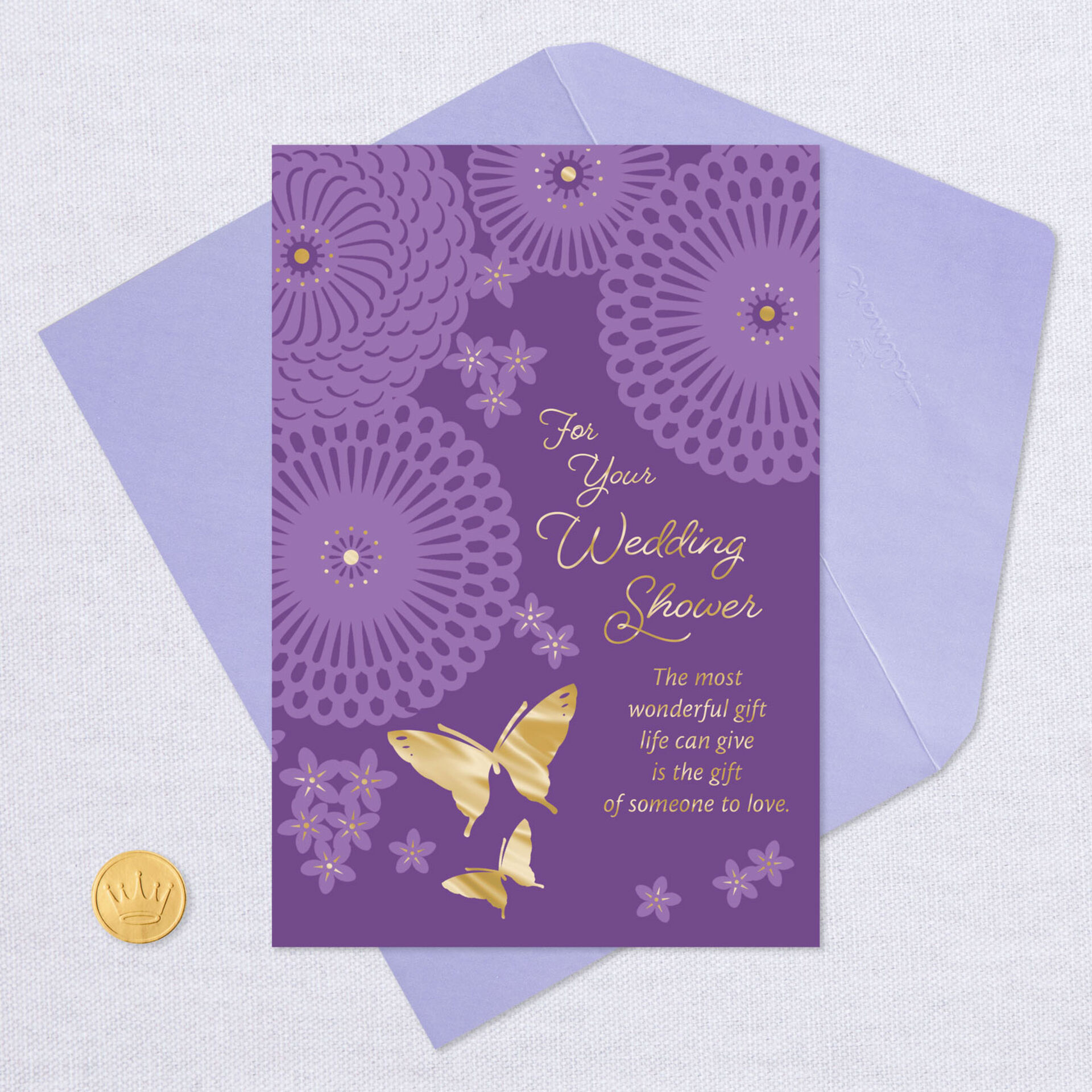 Wishes of Happiness and Love Wedding Shower Card Greeting Cards