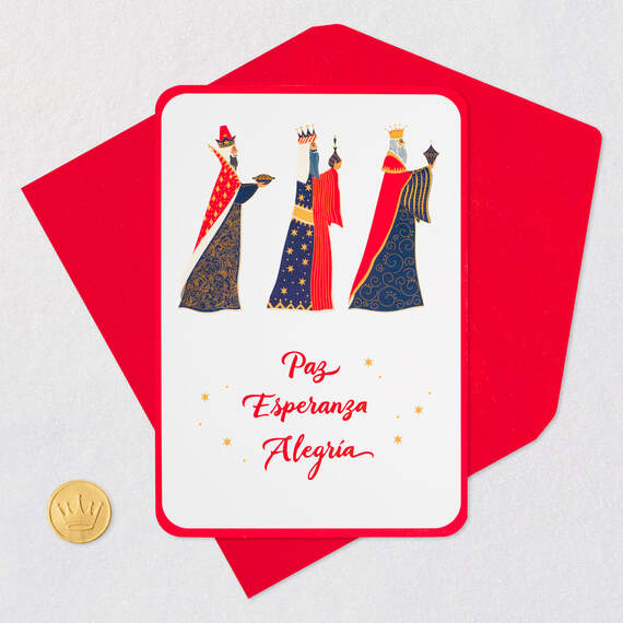 Peace, Hope, Joy Spanish-Language Christmas Card, , large image number 5