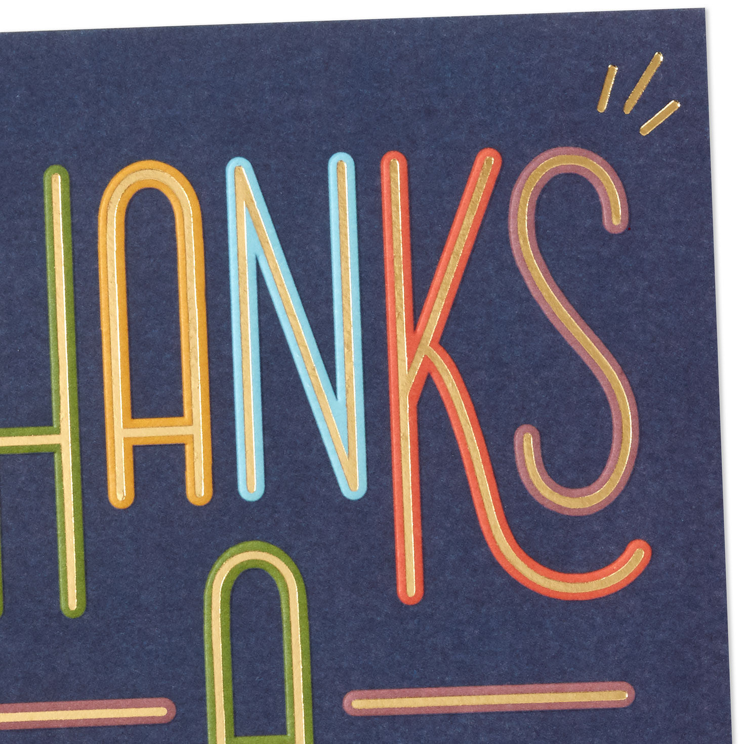 Colorful Lettering Thank-You Card Card Front Detail image number 4