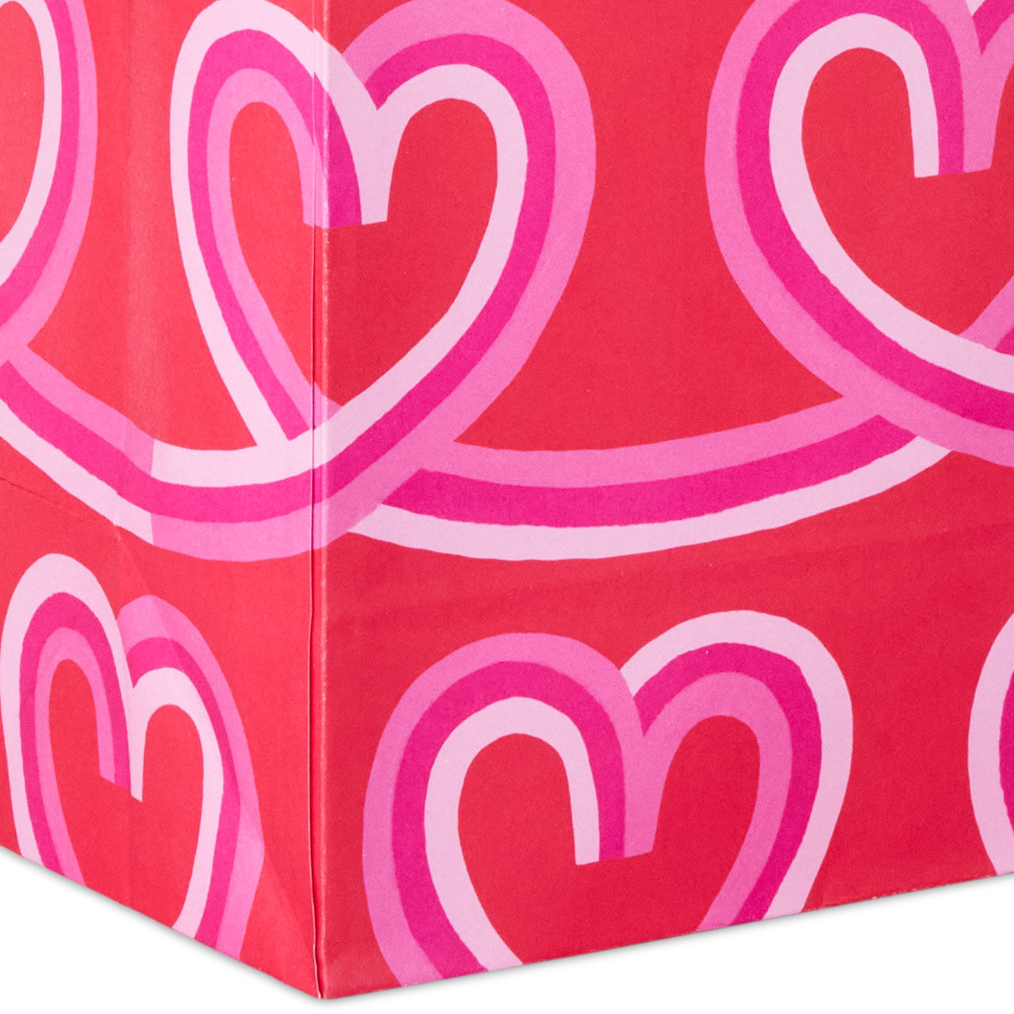 Looped Hearts Valentine's Day Gift Bag With Tissue upclose side detail image number 5