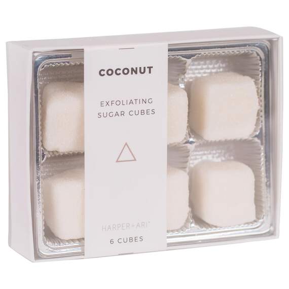 Coconut Exfoliating Skin Care Sugar Cubes Gift Box, 6 Pieces, , large image number 1