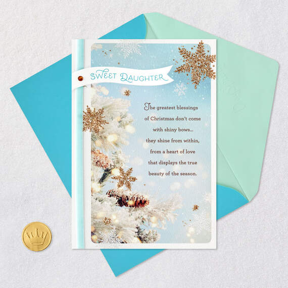 You're a Gift and a Blessing Religious Christmas Card for Daughter, , large image number 6