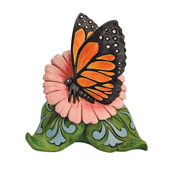Jim Shore Mini Monarch Butterfly Figurine, 4"