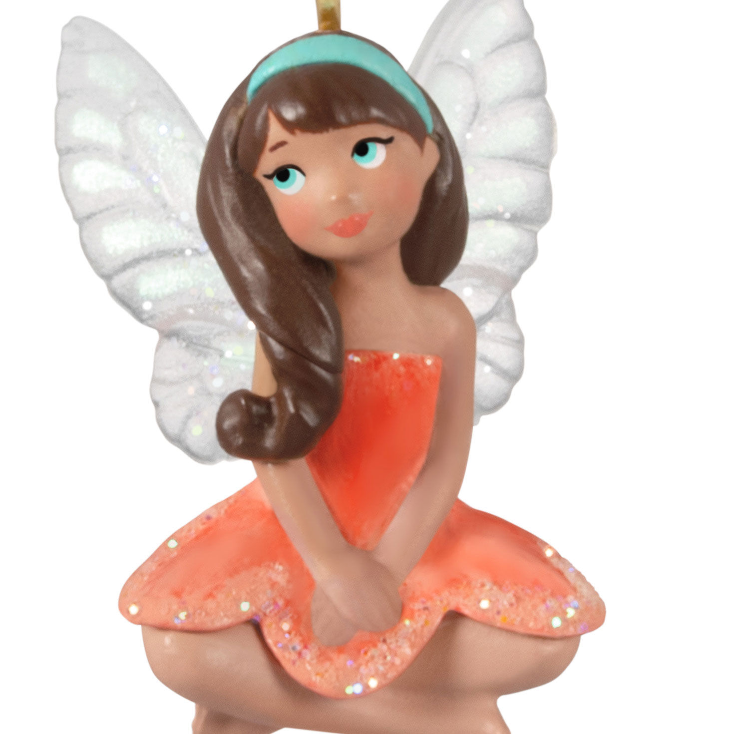 Fairy in Peach Dress Keepsake Ornament  image number 5