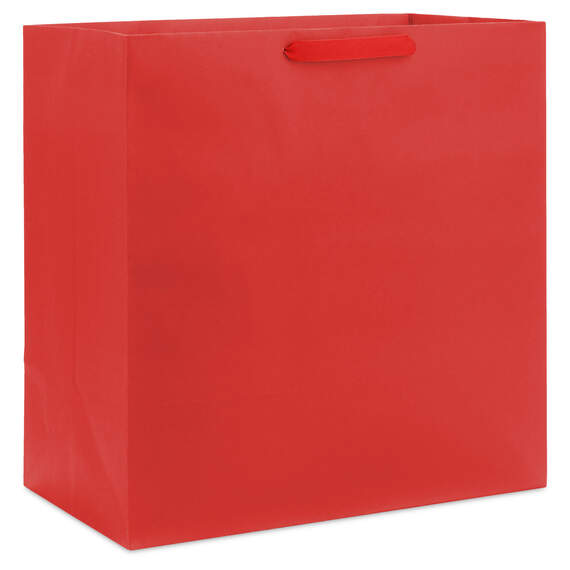 15" Red Extra-Deep Gift Bag, Red, large image number 1