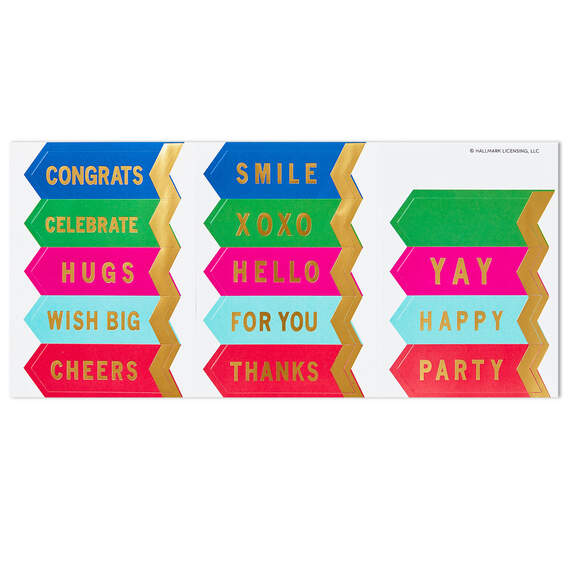 Confetti Balloon Note Cards With Customizable Stickers, Pack of 12, , large image number 3