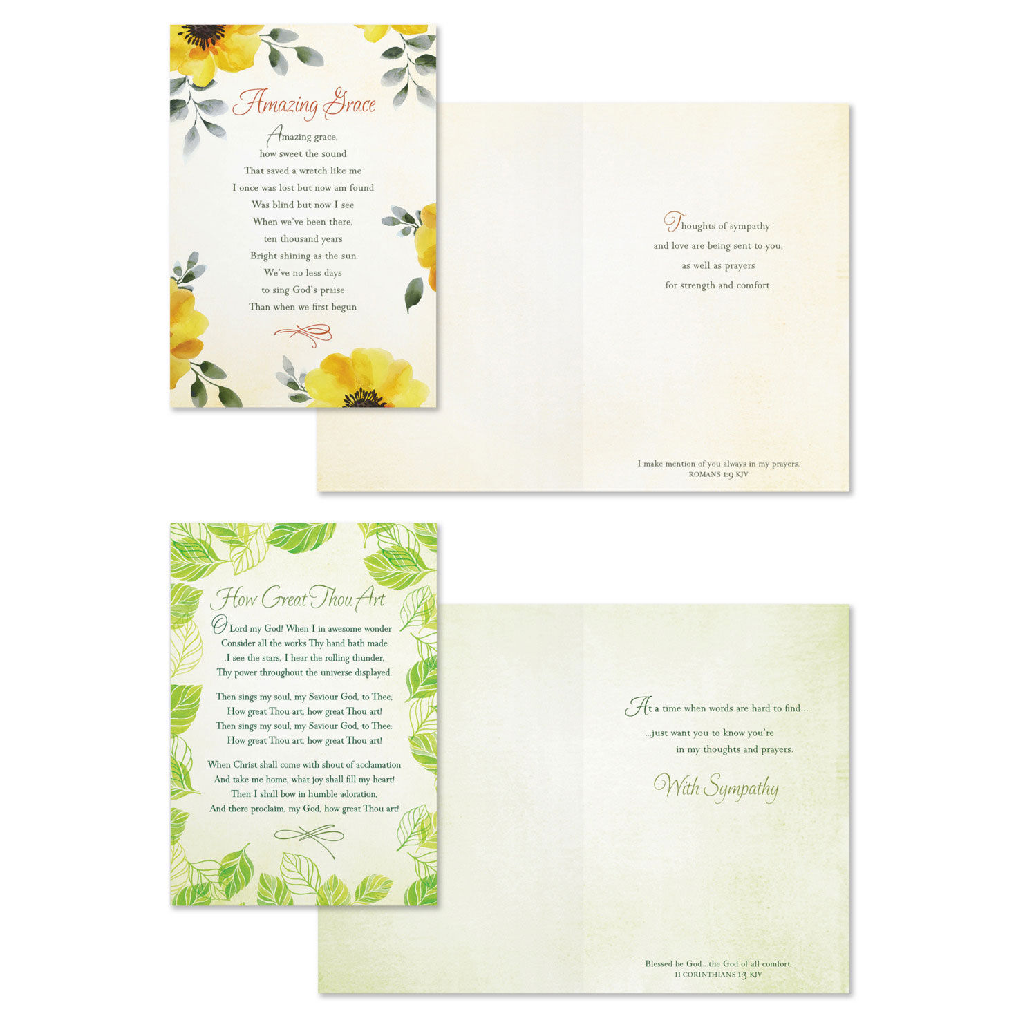 Hymns DaySpring Sympathy Cards Assortment Card Front with Sentiment image number 3