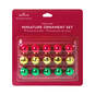 Mini Festive Red, Gold and Green Glass Ornaments, Set of 15, , large image number 7