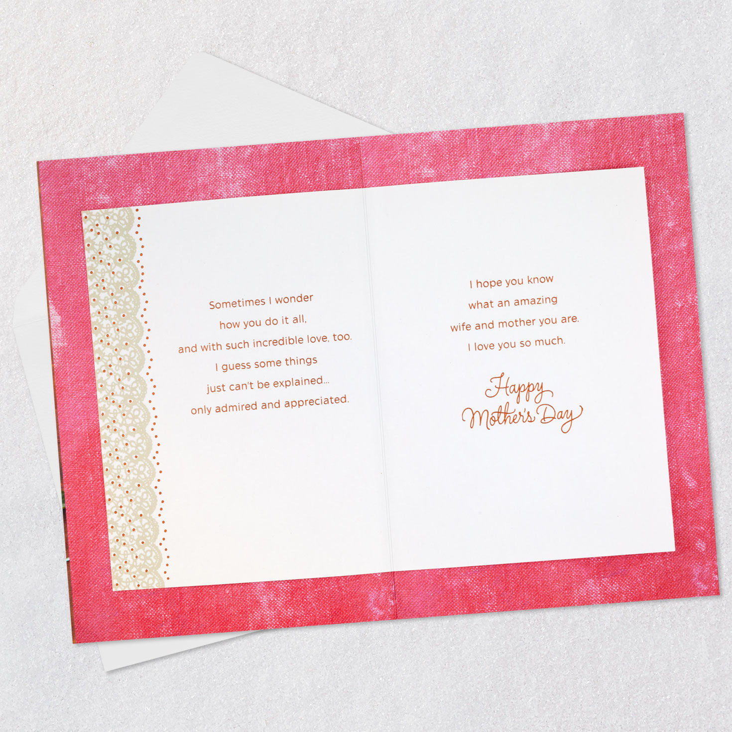 Flower Bouquet Wife Mother's Day Card Open card with envelope image number 4