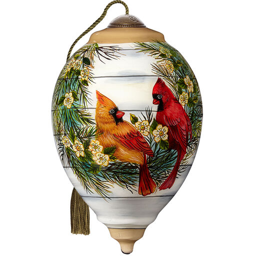 Ne'Qwa Art Christmas Love Glass Christmas Tree Ornament, 5.5", 