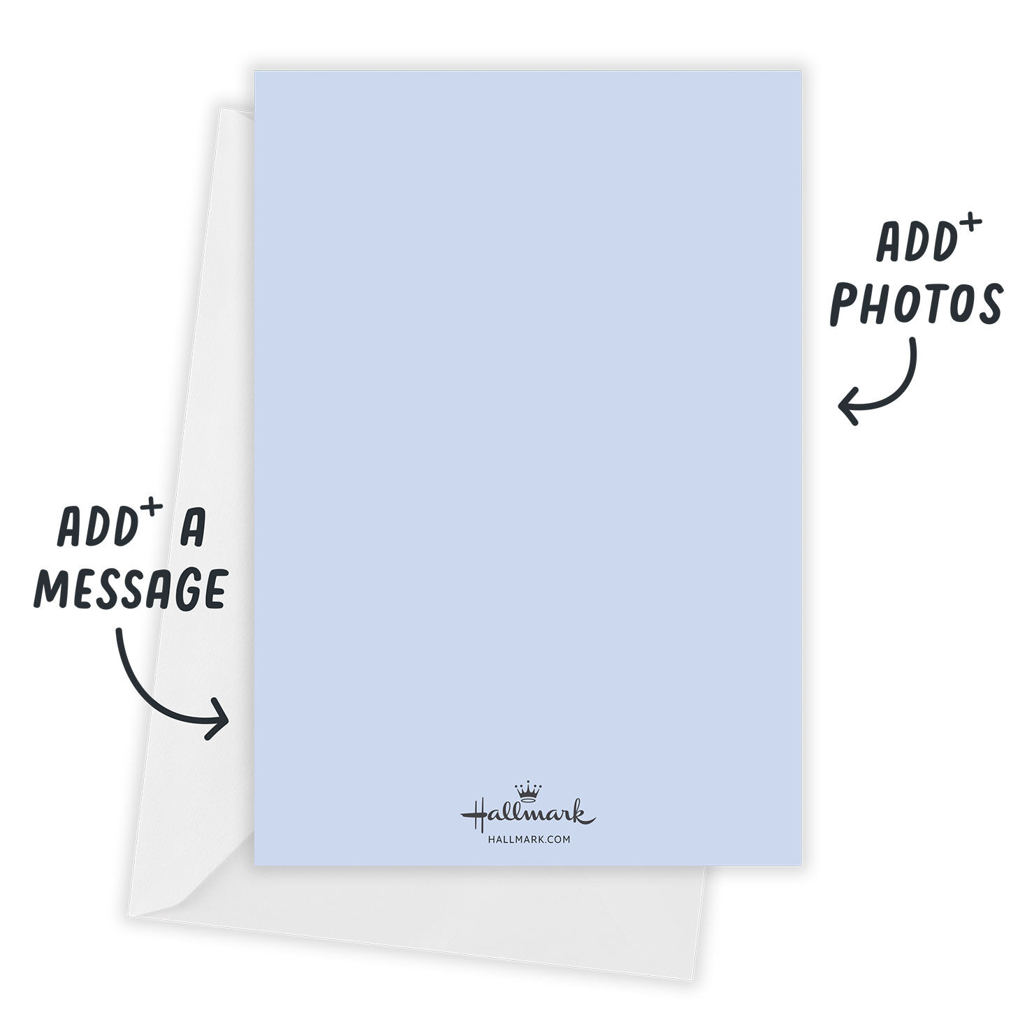 Blue Orange Flowers Personalized Party Invitation Card back with Envelope indicating personalization image number 3