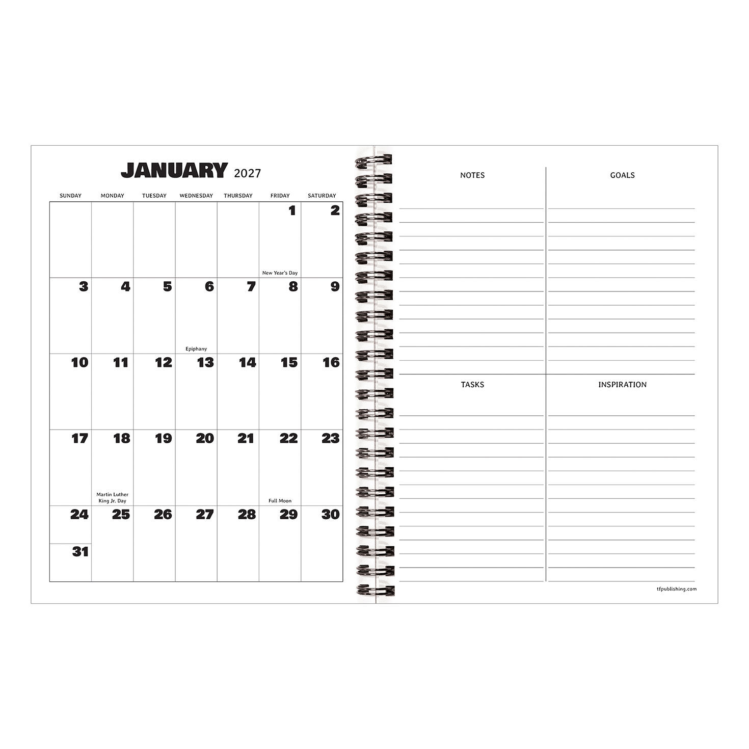 Find Your Peace and Follow It 2027 Planner inside spread image number 3