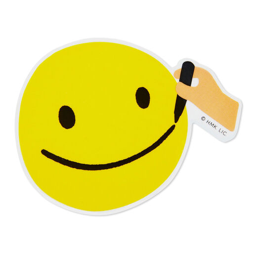 Happy Face Doodle Vinyl Decal, 