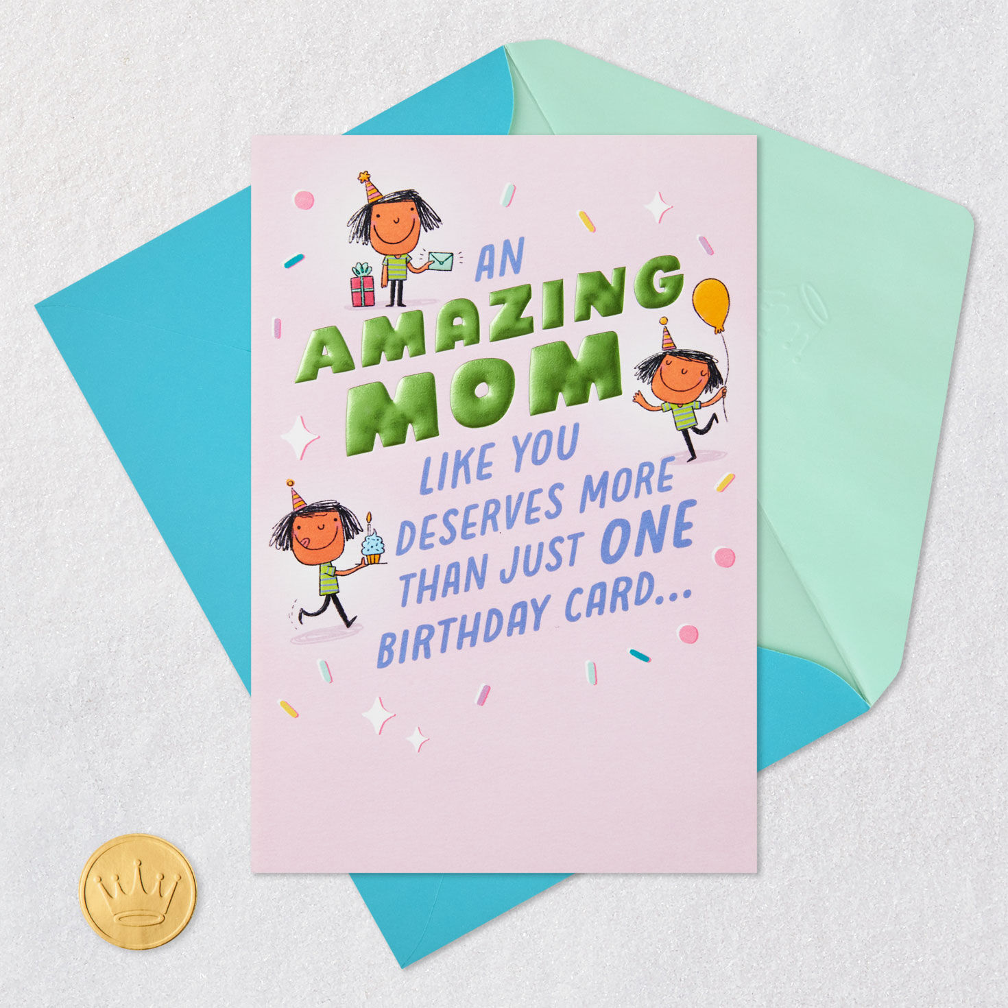 Four Mini Cards In One Birthday Card Card Front with Envelope and Gold Seal image number 8