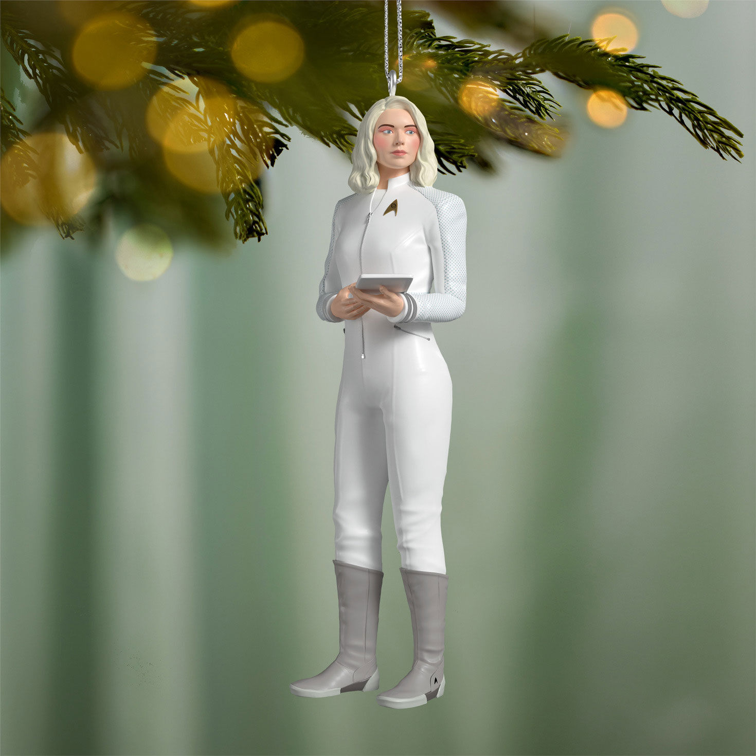 Star Trek Nurse Christine Chapel Keepsake Ornament Hanging on tree image number 2