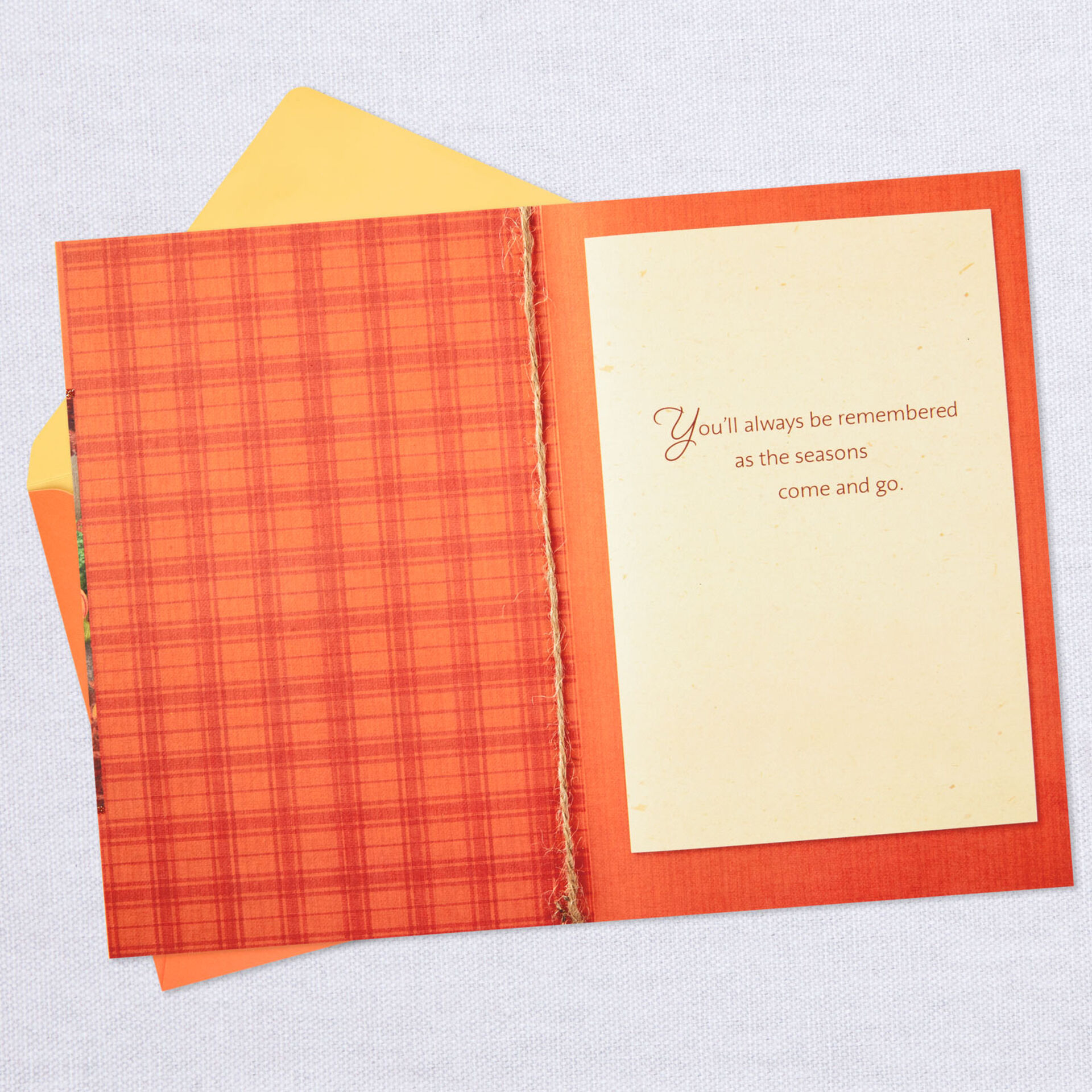 Orange Plaid Thinking of You Halloween Card Greeting Cards Hallmark