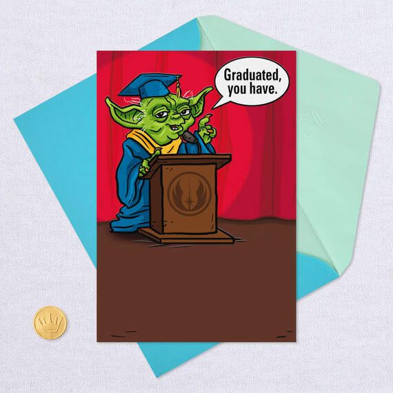 Star Wars™ Yoda™ in Cap and Gown Graduation Card for Son, , large image number 5