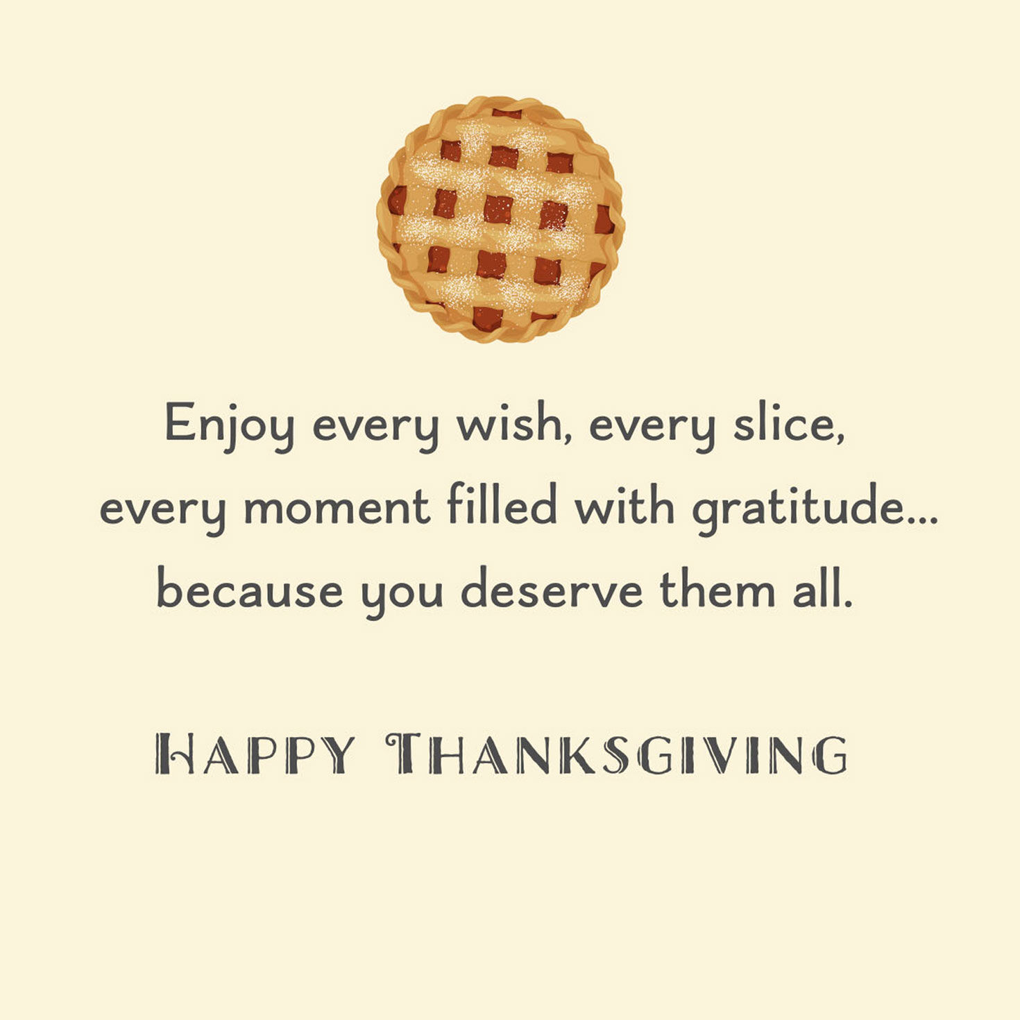 Rows of Holiday Pies Thanksgiving Card Sentiment image number 2