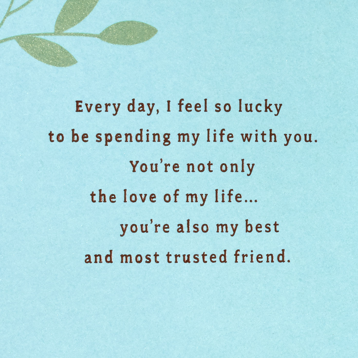 Green Leaves and Painted Home Anniversary Card Sentiment image number 2