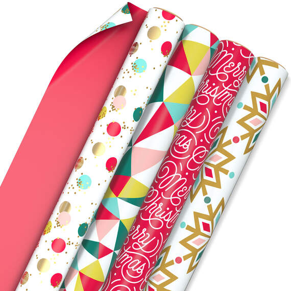 Merry Mix Christmas Wrapping Paper Bundle, , large image number 1