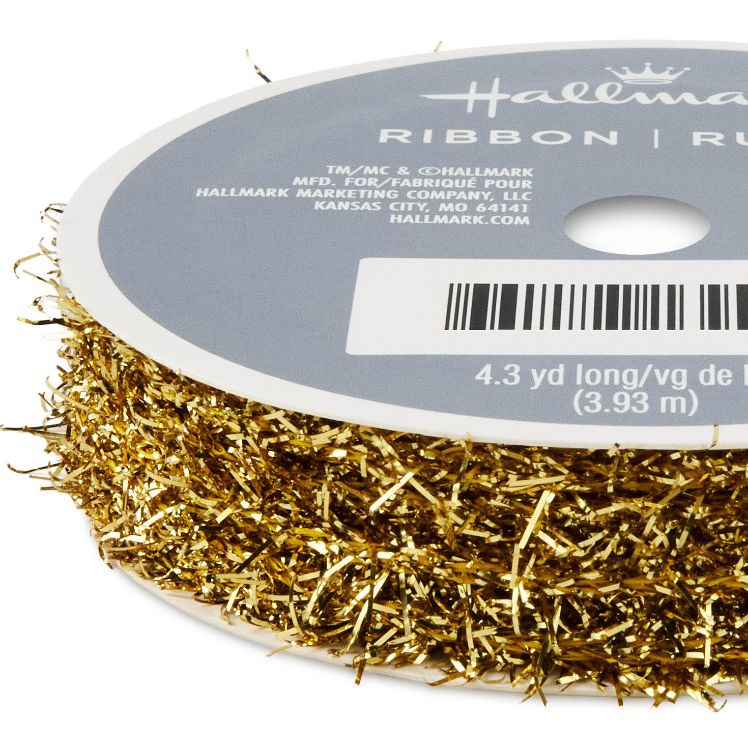 Sparkly Gold Tinsel Yarn on Spool upclose view image number 3