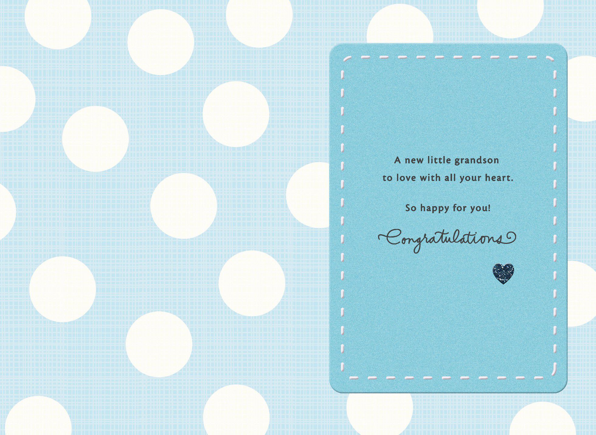 Congrats on a New Grandson Baby Card
