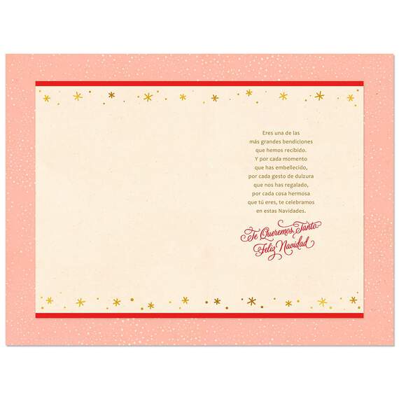 Gift From Heaven Spanish-Language Christmas Card for Daughter, , large image number 2