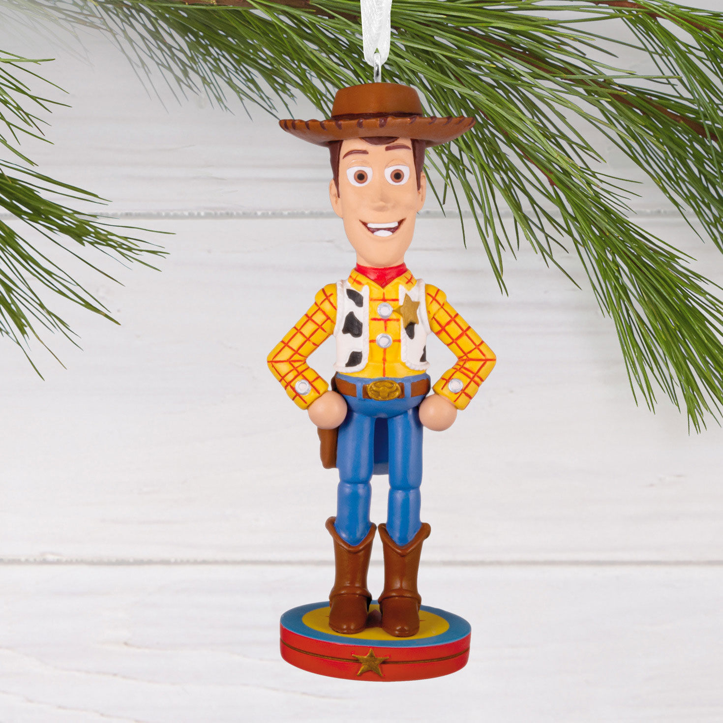 Toy Story Woody Nutcracker Christmas Ornament hanging on tree image number 2