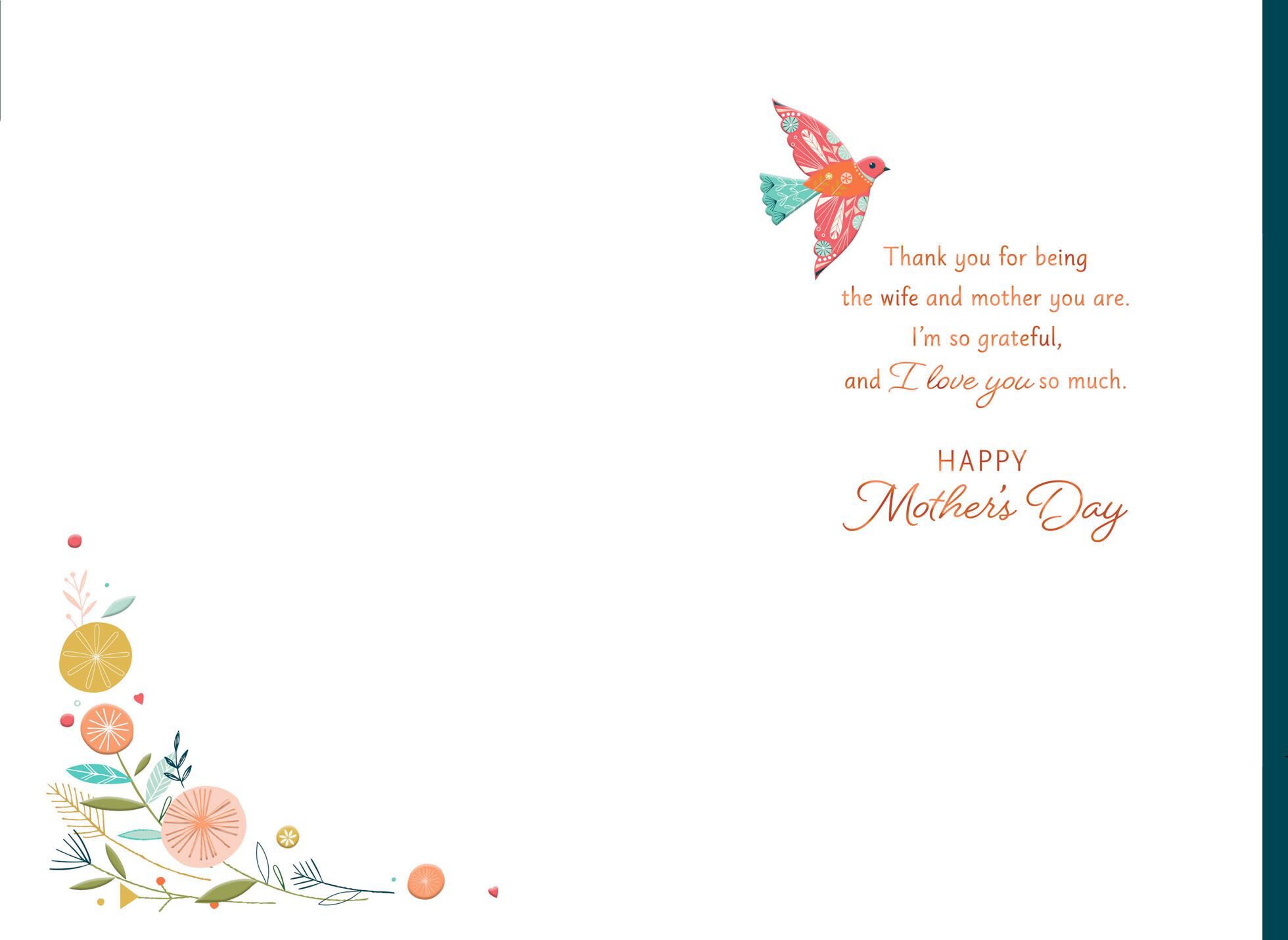 Blooming Bicycle Basket Mother's Day Card for Wife