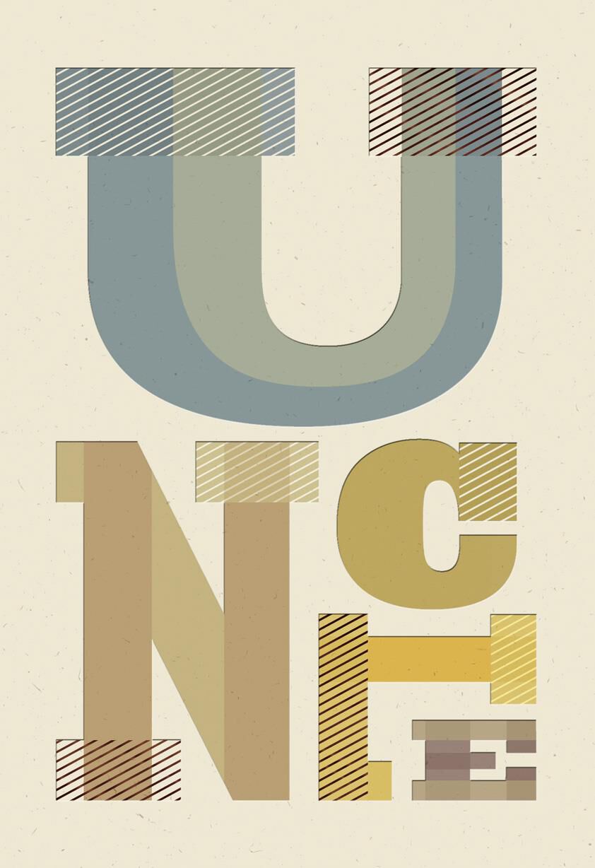 Block Type Lettering Father's Day Card for Uncle