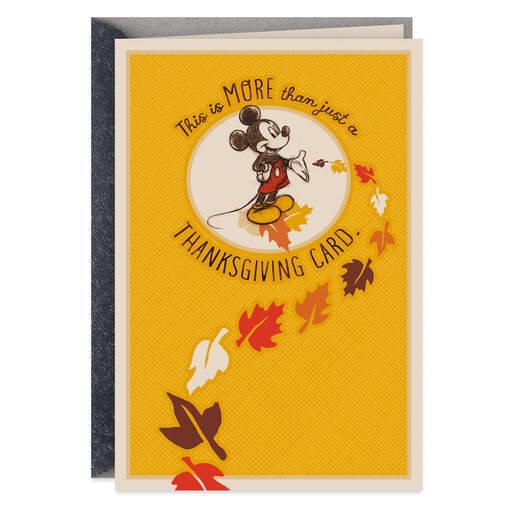 Disney Mickey Mouse Hug Thanksgiving Card, 