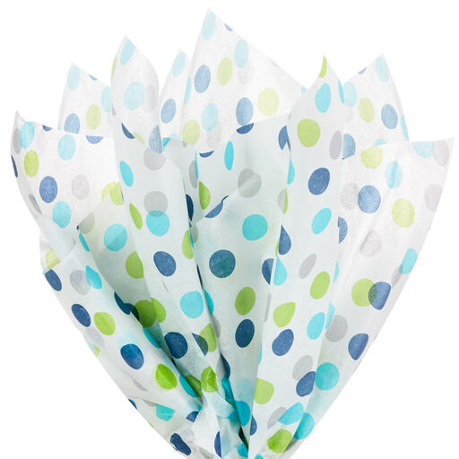 Cool Multicolored Scattered Dots Tissue Paper, 6 sheets, 